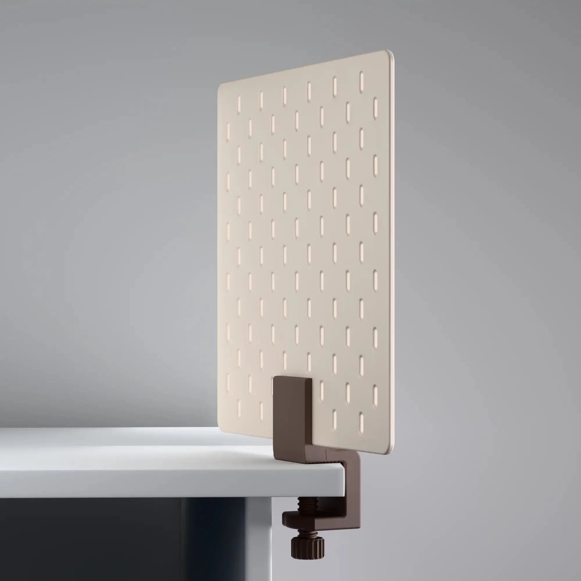Skadis Pegboard Desk Mount Workspace Organizer, 3D printed premium Pegboard Panel with Adjustable Clamp Decstuff