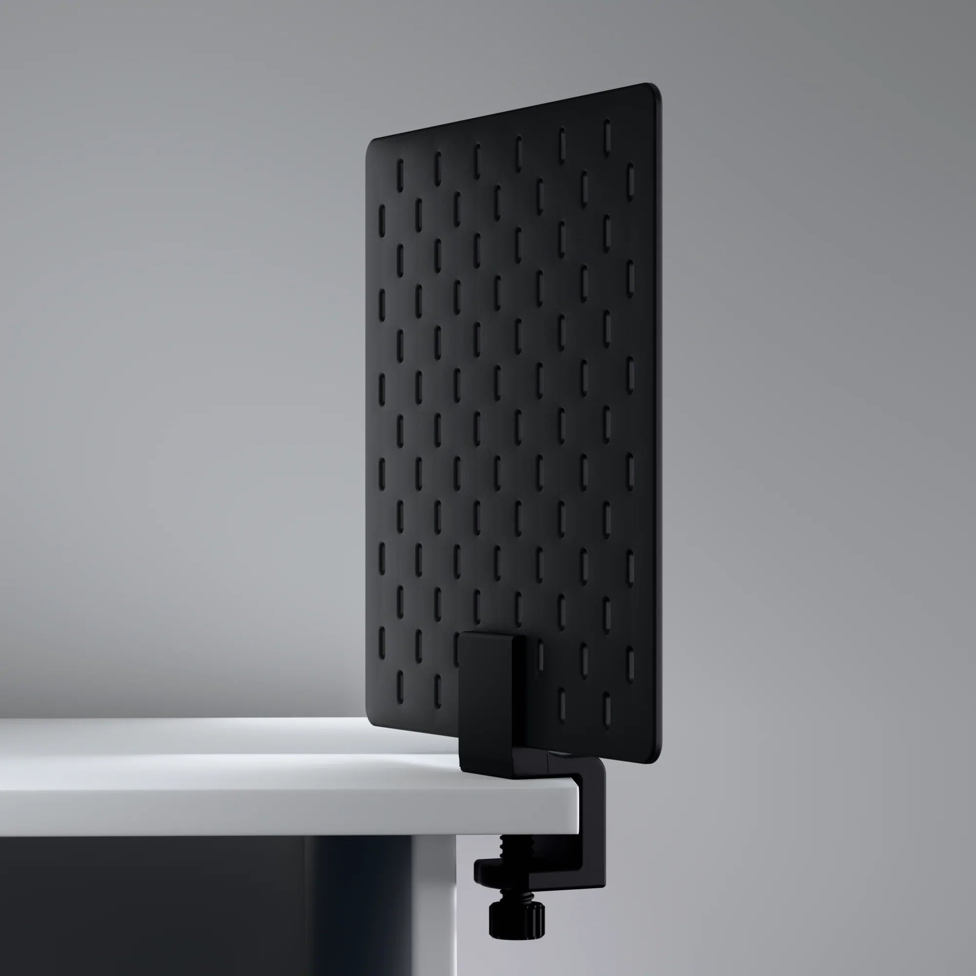 Skadis Pegboard Desk Mount Workspace Organizer, 3D printed premium Pegboard Panel with Adjustable Clamp
