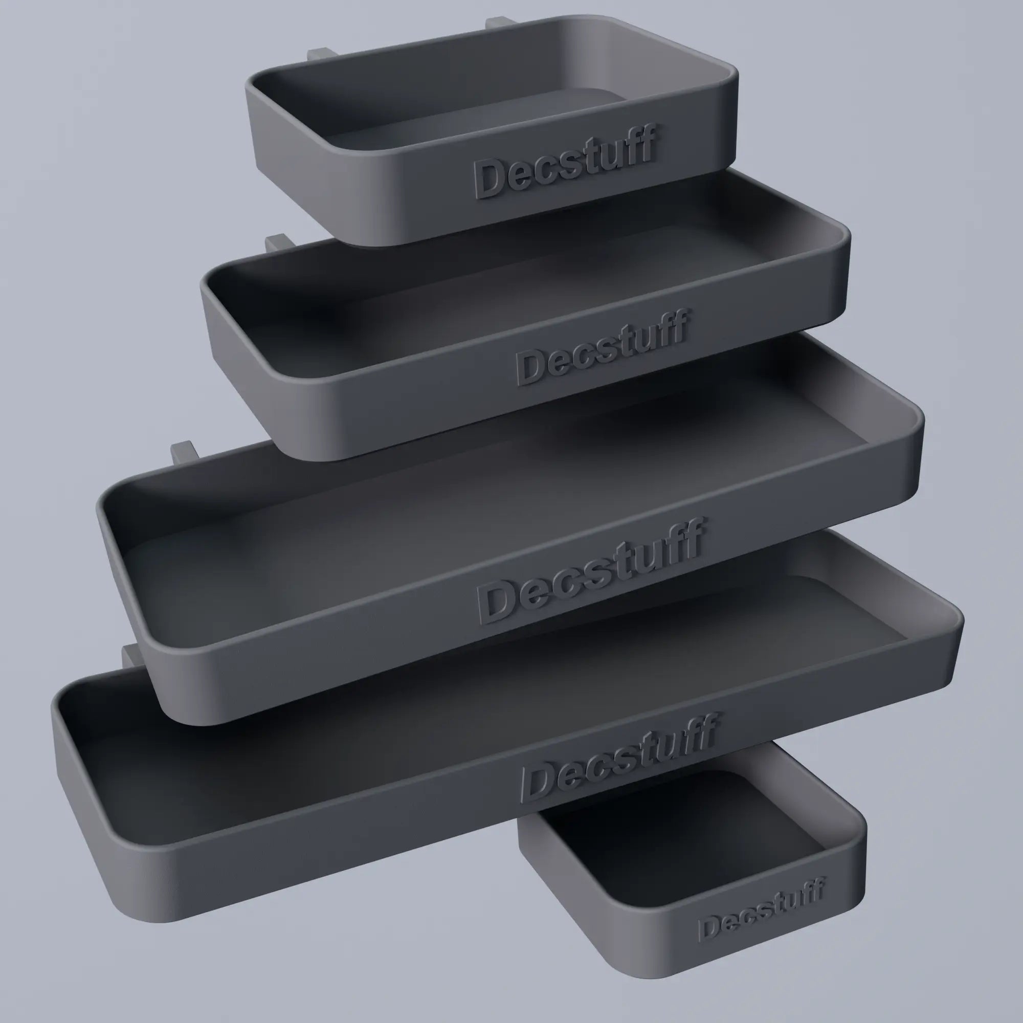 3D Printed Pegboard Trays – Multiple Sizes for Smart Storage Decstuff