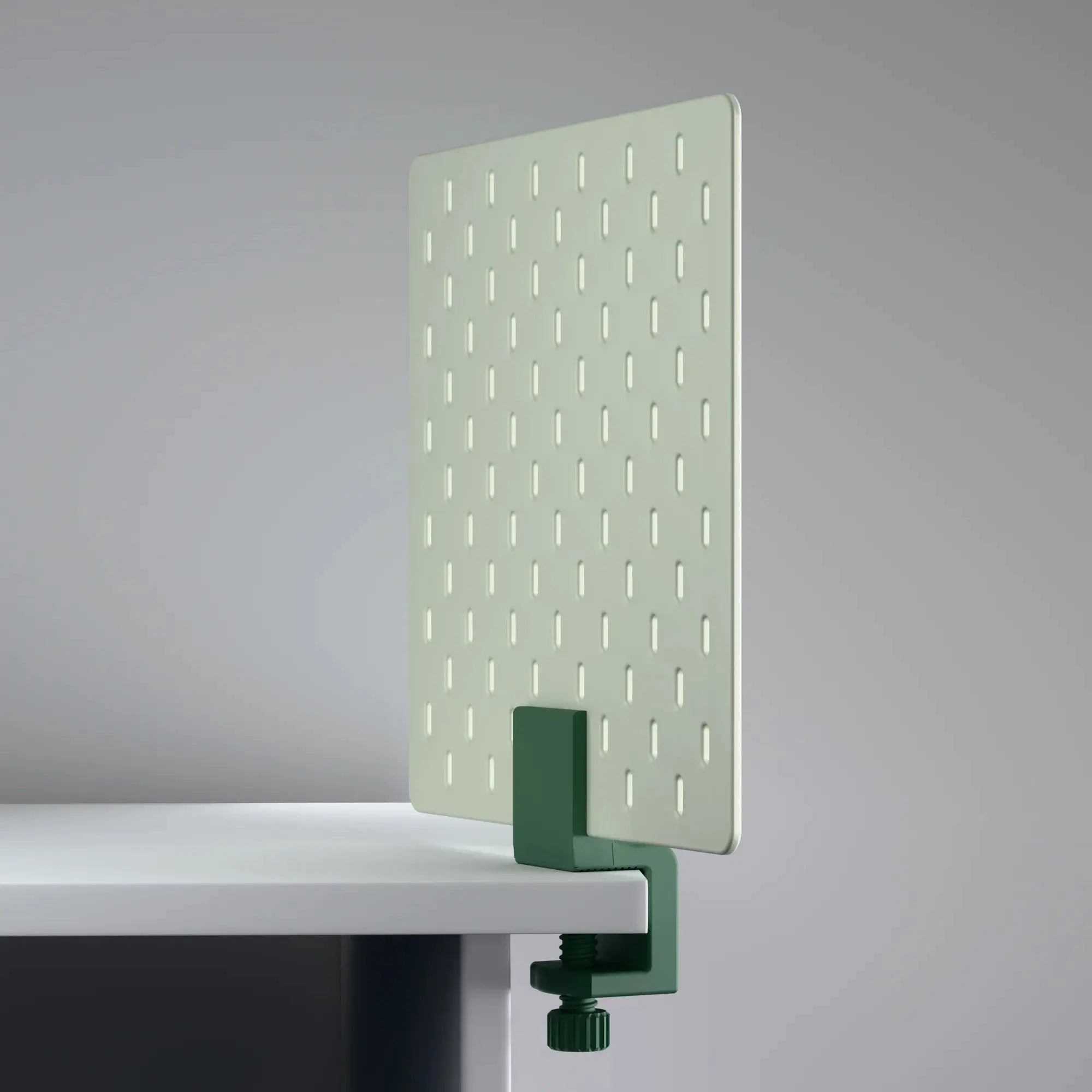 Skadis Pegboard Desk Mount Workspace Organizer, 3D printed premium Pegboard Panel with Adjustable Clamp Decstuff