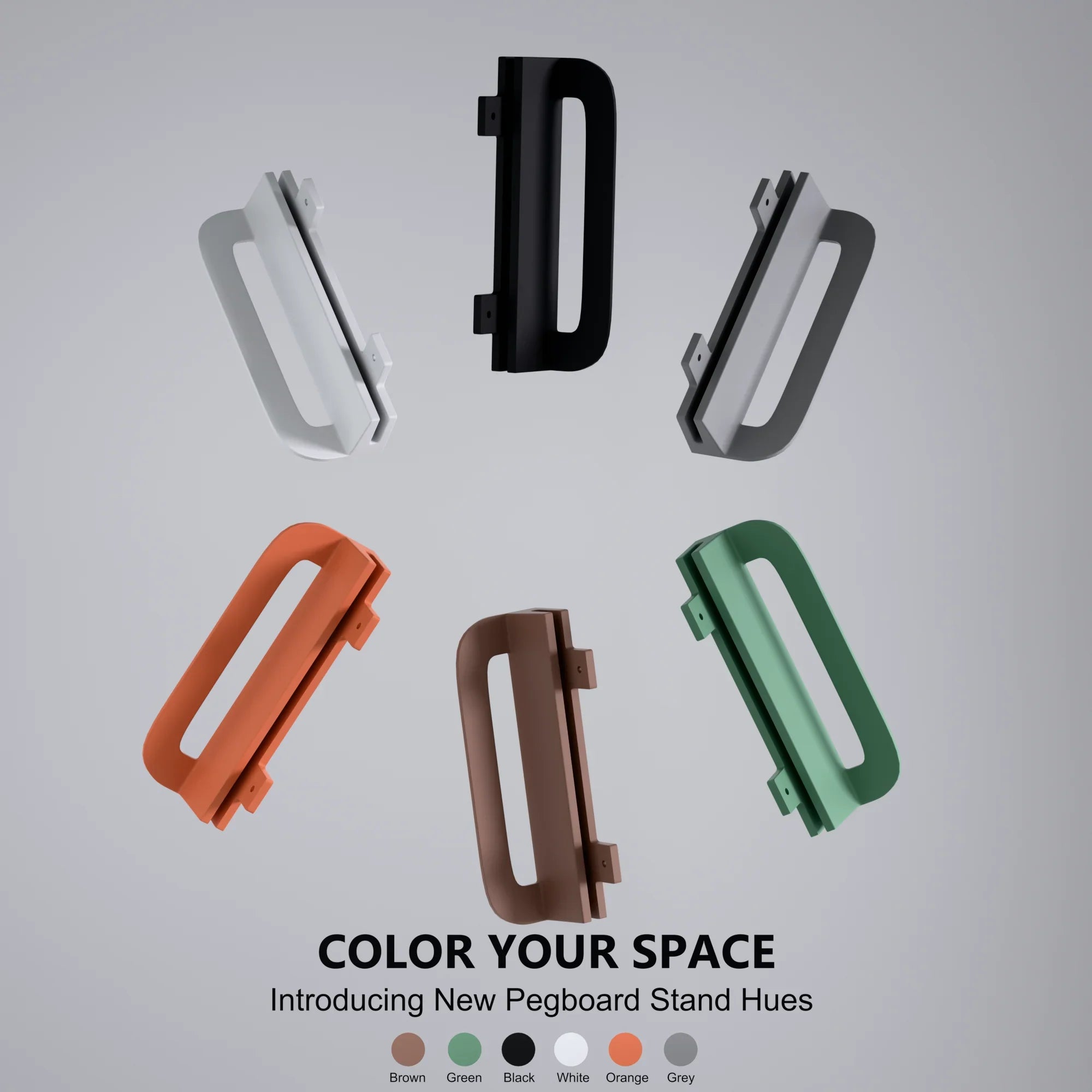 Modular 3D Printed Desk Pegboard Organizer with Stand – Premium Skedis System for Workspace Setup