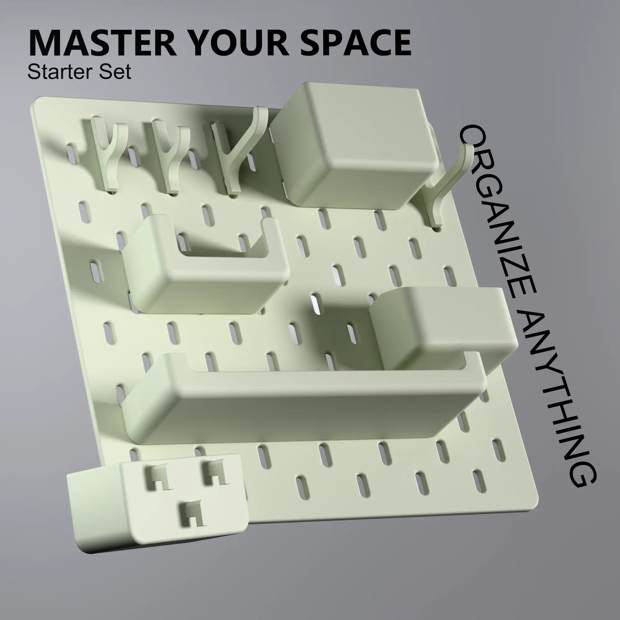 Modular Pegboard Organizer with Stand – Premium Skadis System for Workspace Setup Decstuff