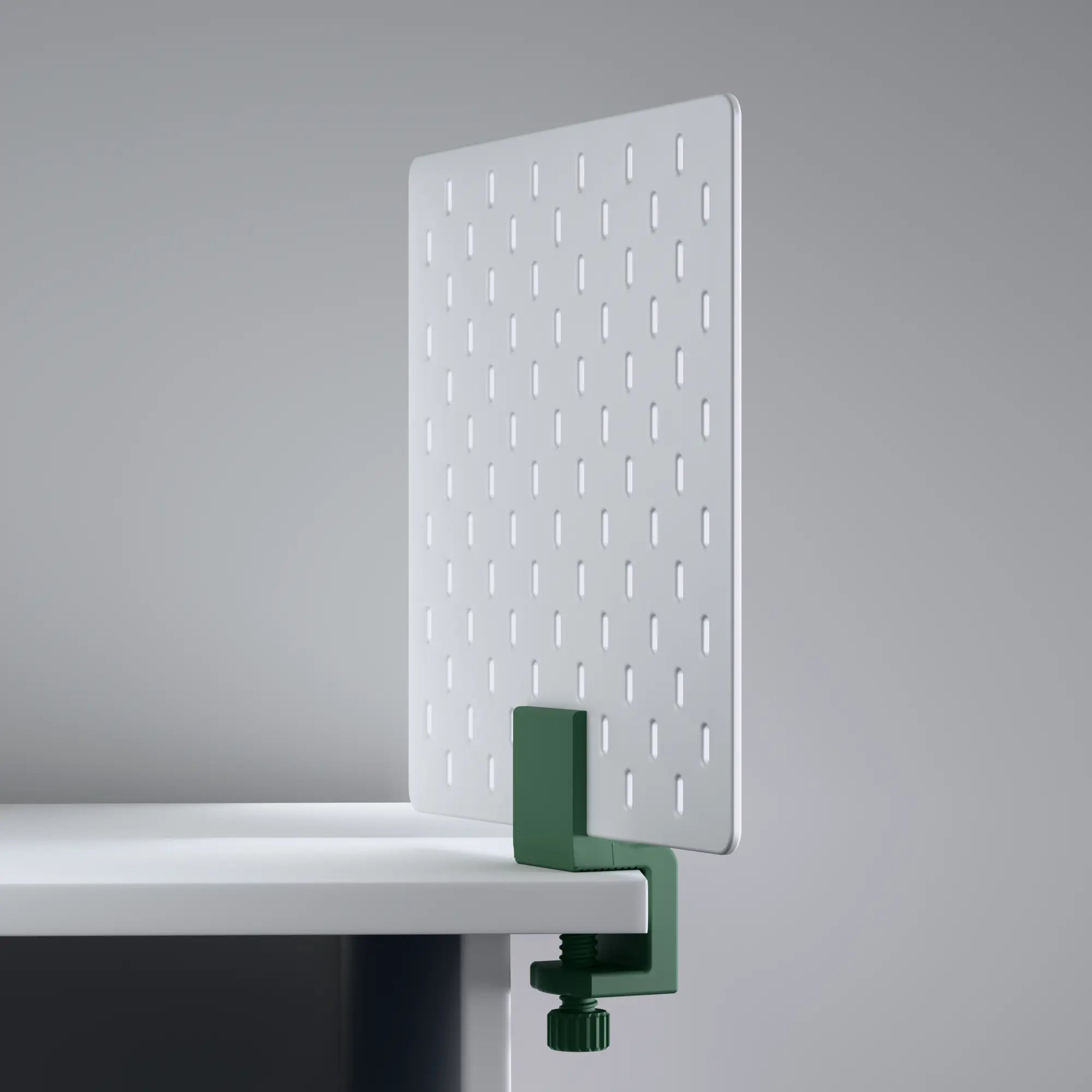 Skadis Pegboard Desk Mount Workspace Organizer, 3D printed premium Pegboard Panel with Adjustable Clamp Decstuff