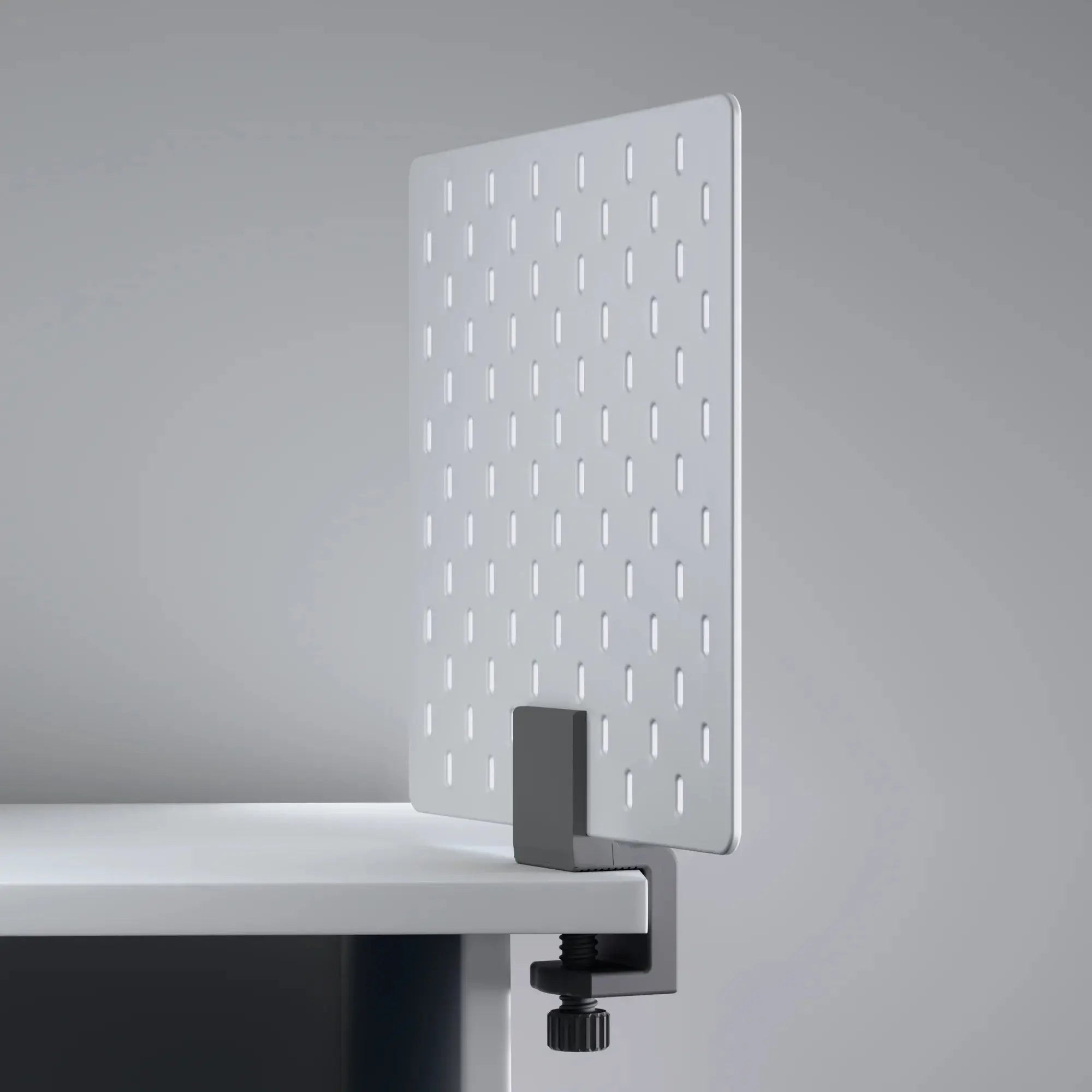 Skadis Pegboard Desk Mount Workspace Organizer, 3D printed premium Pegboard Panel with Adjustable Clamp Decstuff