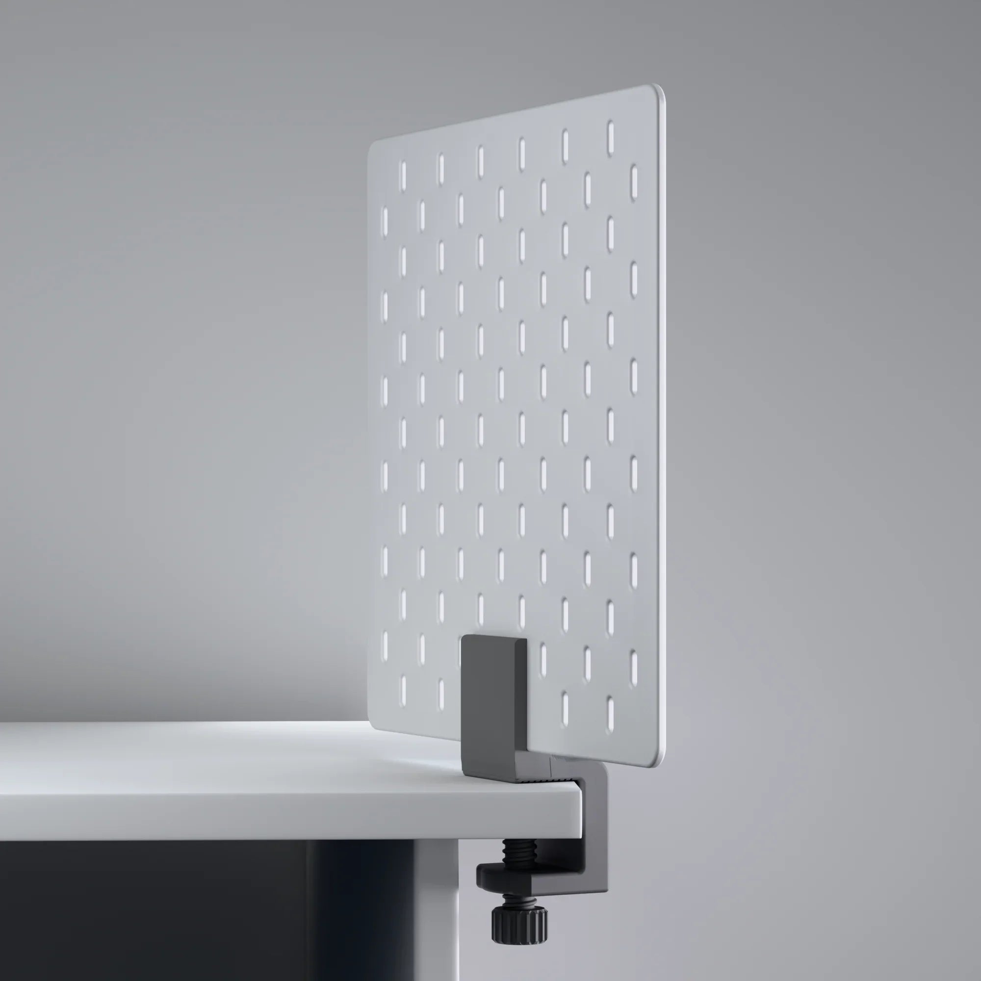 Skadis Pegboard Desk Mount Workspace Organizer, 3D printed premium Pegboard Panel with Adjustable Clamp