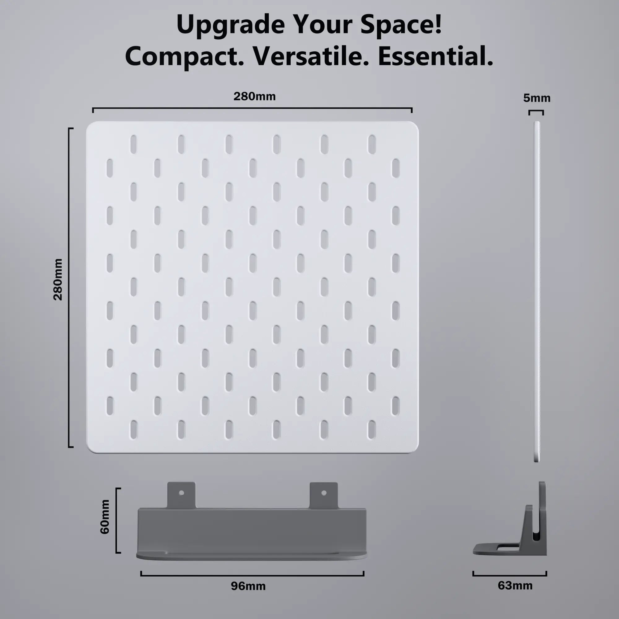 Modular Pegboard Organizer with Stand – Premium Skadis System for Workspace Setup Decstuff