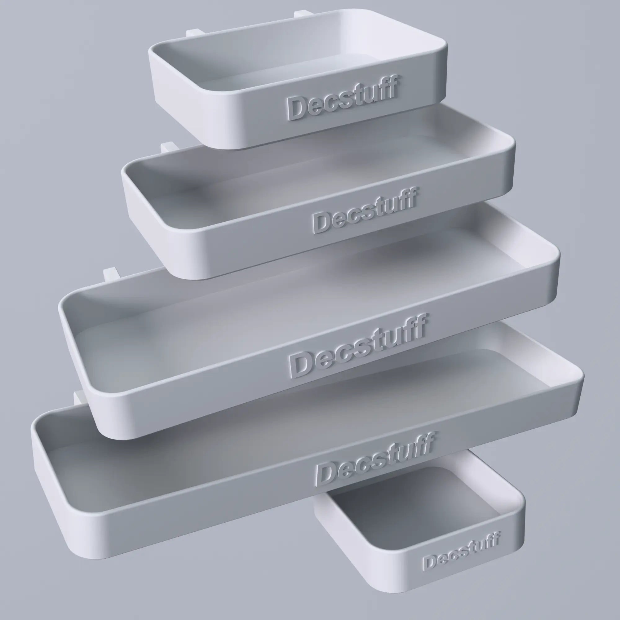 3D Printed Pegboard Trays – Multiple Sizes for Smart Storage Decstuff